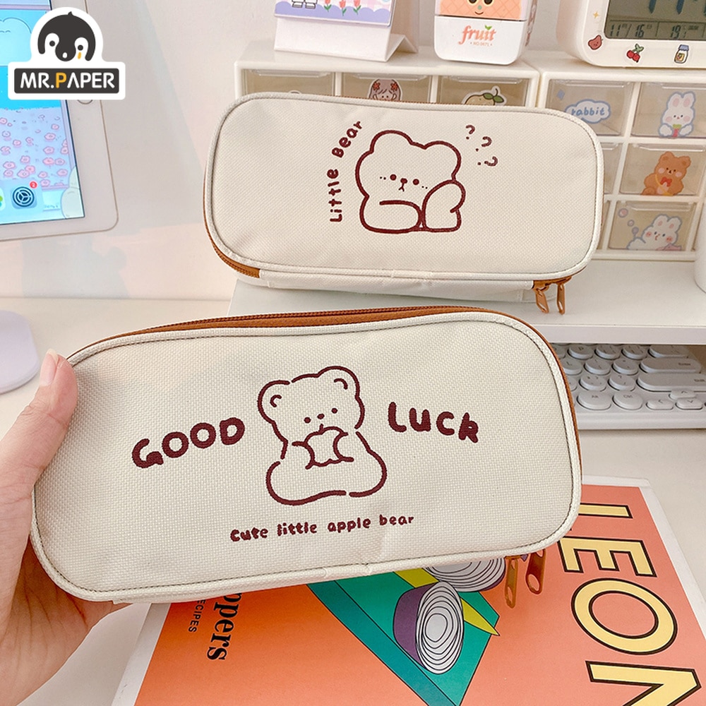 Kawaii Bear Pencil Bag 4 Styles